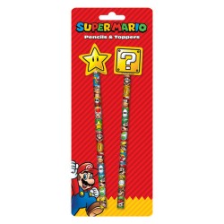 SUPER MARIO PENCILS & TOPPERS