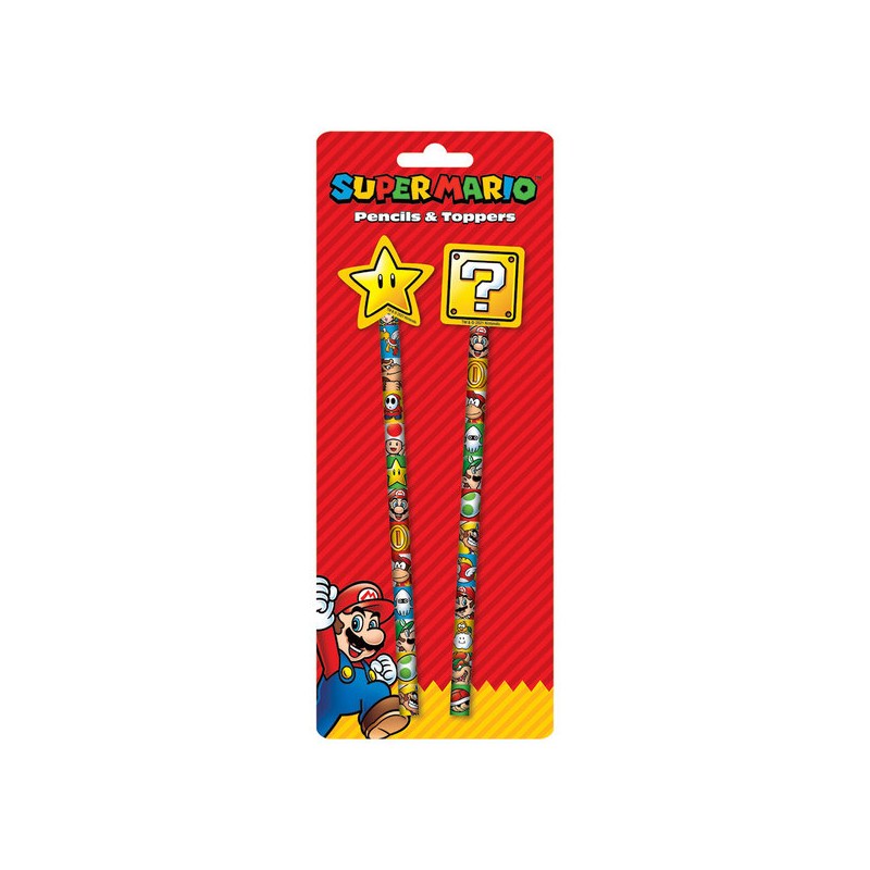 SUPER MARIO PENCILS & TOPPERS