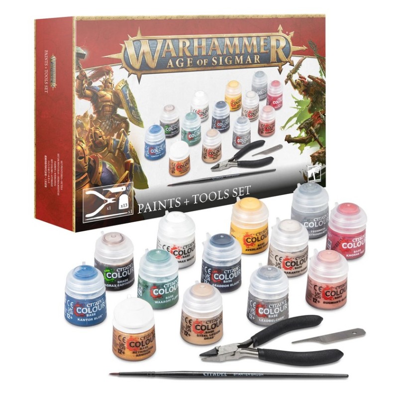 GW WARH. AGE OF SIGMAR PAINTS + TOOLS